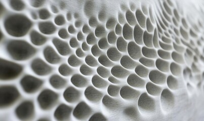 White textured surface with organic, cellular pattern, close-up, for backgrounds