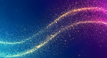Wall Mural - abstract blue background with stars, abstract looping motion background with flying particles. anima