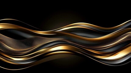 Wall Mural - Luxurious visual composition of gold elements in a modern style. 
