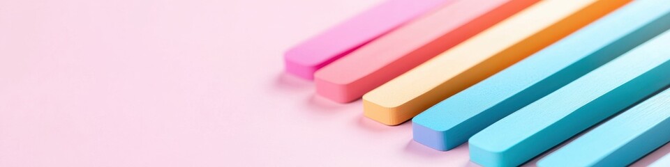 Fototapete - Minimalist Financial Analytics Pastel Color-Coded Budget Tracking Visualization for Next-Gen Business Intelligence and Data-Driven Decision Making