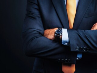 Aufkleber - Minimalist Power Dynamics Next-Gen Leadership Aesthetic in Ultra-Dark Corporate Branding with Precision Luxury Timepiece Edition