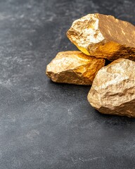 Poster - Gold Investment Futures Luxe Metallic Nuggets Showcasing Wealth Preservation Strategy in Premium Tangible Asset Allocation for Modern Financial Planning