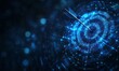 © Luvpix - Digital target hit,  dark background,  success concept,  strategy