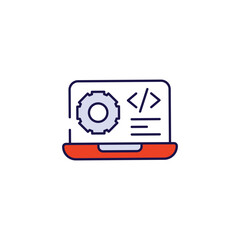 Development icon design with white background stock illustration