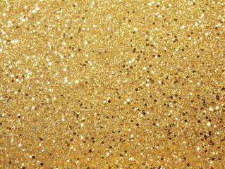 Wall Mural - golden glitter texture background: a close-up shot of gold glitter, its shimmering surface catching 