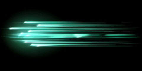 Wall Mural - blue black gradient speed motion light blur effect on black background,speed line for design banner 