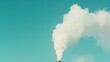 © WS Studio 1985 - Thick White Plumes of Steam Rising from Industrial Chimney