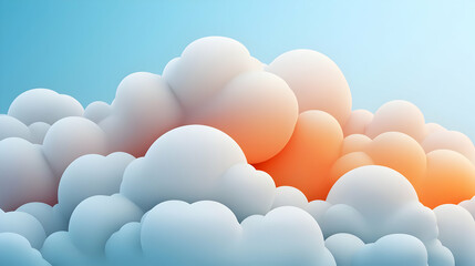 Canvas Print - abstract soft clouds gradient background