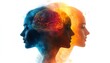 © sarinrat - Layered human profiles with a brain illustration, visually showcasing the mental and emotional complexity of bipolar disorder