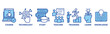 © Sien - Online education icon set illustration concept with icon of course, technology, study, teacher, training, learn and knowledge