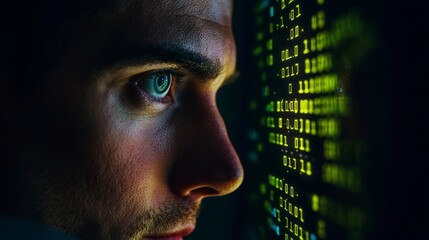 Focused Programmer Coding  AI  Software Development  Digital  Technology