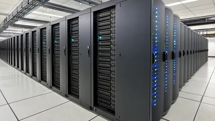 A Glimpse into the Heart of Modern Computing: A Data Center's Server Array
