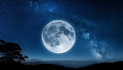 full moon in the night sky