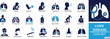 © CREATIVE DESIGNER  - lung disease icon set ., You can easily change the color., people