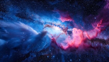 Wall Mural - blue and pink nebula