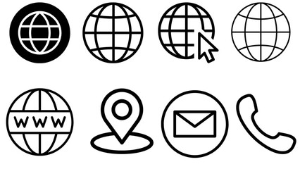 Web icon set. Website set icon vector. for computer and mobile png icons