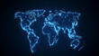 © AI Background  - Visualizing global connectivity a digital map of the world data representation technology environment aerial view