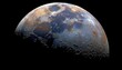 © boler - A colorful partial view of the moon in space