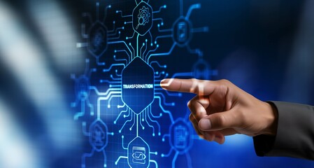 Transformation and Digitalization Technology and Business concept