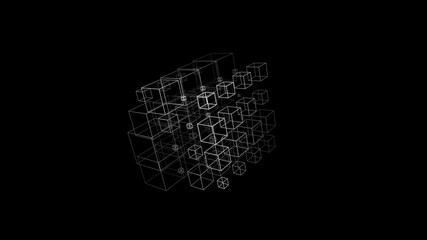 abstract wireframe geometric network