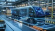 © suryanto - Futuristic electric truck on assembly line.