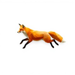 Wall Mural - Polygonal fox illustration