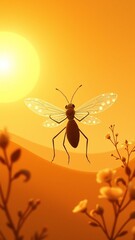 Wall Mural - Insect with Abstract Design