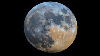 Wall Mural - majestic full moon illuminating the dark night sky with its soft and gentle light