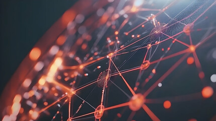 Wall Mural - global network of connections, abstract design