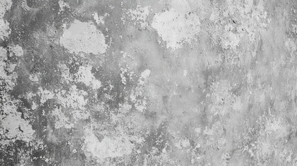 Poster - The texture reveals layers of peeling paint and imperfections on an aged wall, highlighting the natural wear and decay over time. Shades of gray create a monochromatic effect