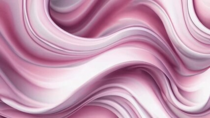 Poster - Pink and white abstract swirling pattern with fluid lines. Artistic design concept