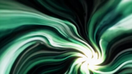 Aufkleber - Abstract green and white swirling vortex with glowing center, dynamic motion concept