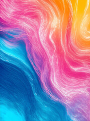 Fototapete - Vibrant, swirling abstract with flowing lines of pink, orange, and blue, creating a dynamic