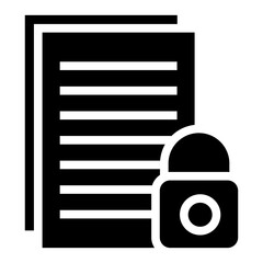 Fototapete - document protection vector icon