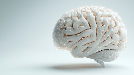 Poster - The human head and brain, along with deep learning, machine learning, and stock.