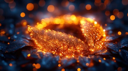 gold bokeh lights glowing particles for christmas and new year holiday celebration shiny warm background