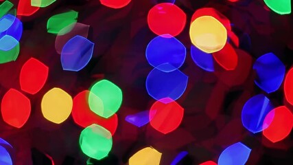 Aufkleber - Colorful bokeh light pattern with vibrant circles, festive abstract background. Holiday season concept