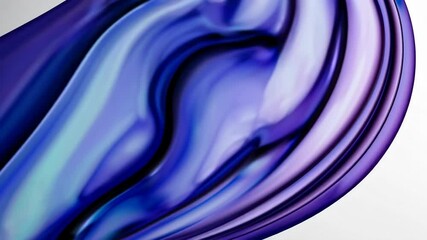 Aufkleber - Abstract fluid waves of vibrant blue and purple hues, modern art concept