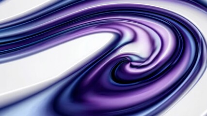 Poster - Abstract swirls in purple and white, fluid motion and dynamic curves. Artistic concept
