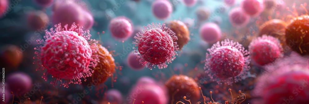 Medical Illustration Representing Cancer Concepts with 3D Depiction of ...