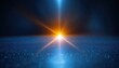 © video - Bright Light Beams Shining from Center of Blue Surface Radiating Energy and Hope