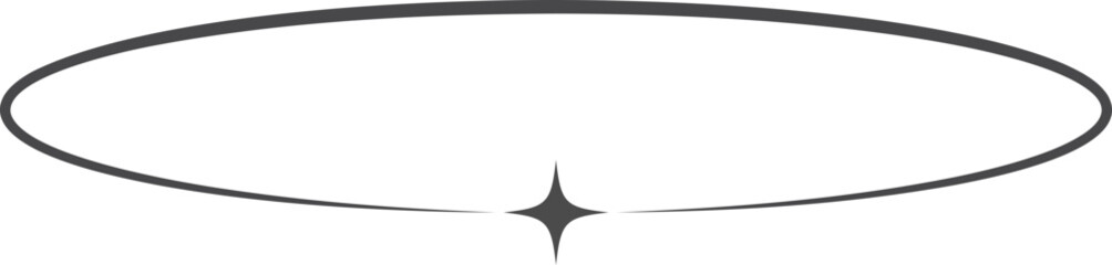Wall Mural - outline aesthetic frame with star. border graphic design. modern minimal oval. simple cute decorativ