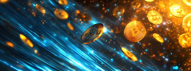 Wall Mural - Bitcoin's Digital Surge