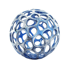 Wall Mural - abstract blue sphere 3d render geometric design modern art,