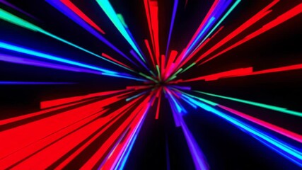 Leinwandbilder - Dynamic red and blue light streaks on a black background. Futuristic energy concept