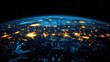 © Sukkamon - A Stunning View of Earth from Space at Night with Illuminated Cities and Natural Beauty