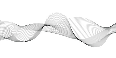 Wall Mural - abstract wavy curve lines background. abstract frequency sound wave lines and technology curve lines