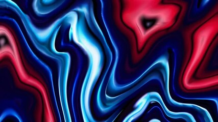 Poster - Abstract fluid art with red and blue swirls, vibrant energy. Modern art concept