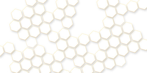 Wall Mural - abstract white vector wallpaper with hexagon grid, clear pattern abstract background hexagon white, 