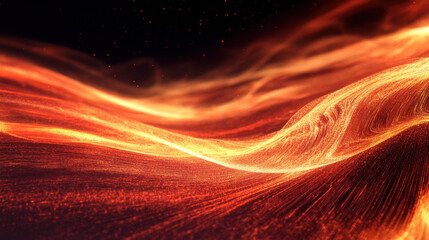Wall Mural - abstract fiery waves background